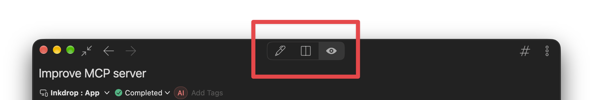 View mode buttons